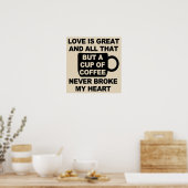 Poster L'amour café brise mon cœur (Cuisine)