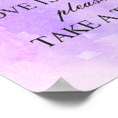 Poster L'amour, c'est un régal. Mariage lilas violet (Coin)