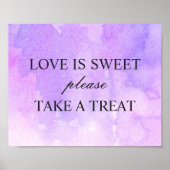 Poster L'amour, c'est un régal. Mariage lilas violet (Devant)