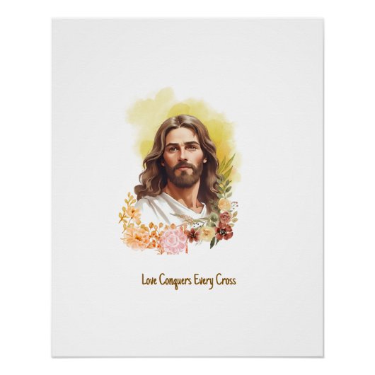 Poster L'amour conquiert chaque croix- Jésus (Devant)