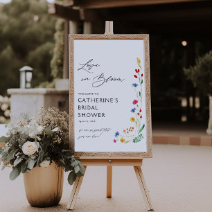 Poster L'amour dans la Fête des mariées en fleur Bienvenu