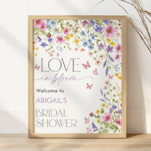 Poster L'amour dans la Fête des mariées papillon en fleur