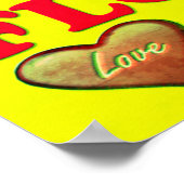 Poster L'Amour De Dieu Est Poulé Dans Nos Coeurs. (Coin)