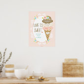 Poster L'amour de la glace est doux, prenez un panneau de (Cuisine)