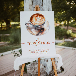 Poster L'amour du café brasse la Fête des mariées Bienven
