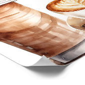 Poster L'amour du café brasse l'Affiche de bienvenue Fête (Coin)