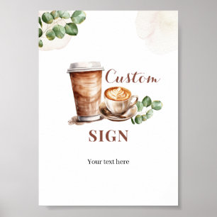 Poster L'amour du café est en train de brasser le signe d