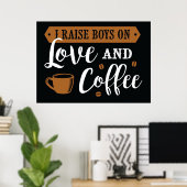 Poster L'Amour Du Café Et Du Café (Bureau à domicile)