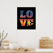 Poster L'amour du coucher de soleil tropical (Cuisine)
