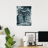 Poster l'amour du hibou de la nuit (Bureau à domicile)