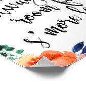 Poster L'amour du mariage préfère le signe floral 8x10 (Coin)