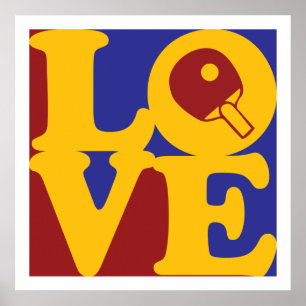 Poster L'amour du tennis de table