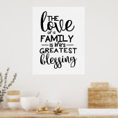 Poster L'amour d'une famille est la plus grande bénédicti (Cuisine)