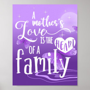Poster L'amour d'une mère est le coeur d'une famille