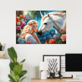 Poster L'amour d'une princesse pour sa licorne (Bureau à domicile)