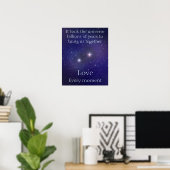 Poster L'amour écrit dans les étoiles Paroles sentimental (Bureau à domicile)