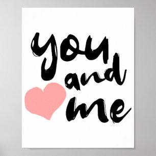 Poster L'amour en deux mots Vous et moi.