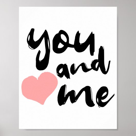 Poster L'amour en deux mots Vous et moi. (Devant)