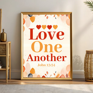 Poster L'amour entre Boho Christian Wall Art imprimé