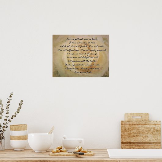 Poster L'amour est 1 Corinthiens 13 (Cuisine)