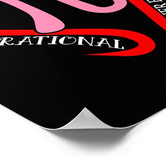 Poster L'Amour Est Comme Pi Véritable Irrationnel Ne Mett (Coin)