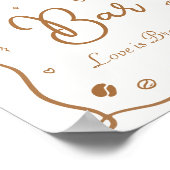 Poster L'amour est dans la tasse Mariage Café Mariée (Coin)