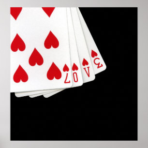 Poster L'Amour Est Dans L'Affiche Des Cartes