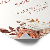 Poster L'amour est des faveurs douces Boho signe Fête des (Coin)