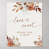 Poster L'amour est des faveurs douces Boho signe Fête des (Devant)