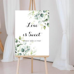 Poster L'amour est douce aquarelle Eucalyptus signe vert