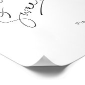 Poster L'amour est douce simple Fête des mariées calligra (Coin)