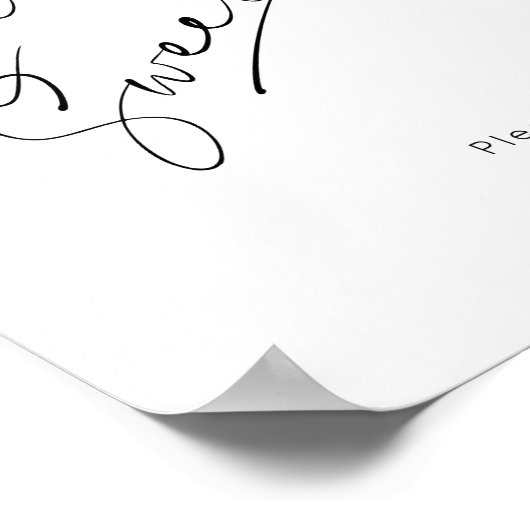 Poster L'amour est douce simple Fête des mariées calligra (Coin)