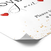 Poster L'amour est doux Autumnal Bourgogne Emeraude Flora (Coin)