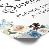 Poster L'amour est doux Boho Dusty Bleu Beige Floral (Coin)