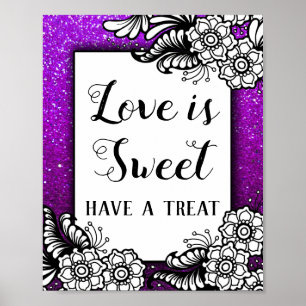 Poster L'amour est doux Desserts Parties scintillant viol