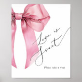 Poster L'amour est doux Mariage au nœud rose script (Devant)