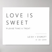 Poster L'amour est doux mariage Favors Table Decor Signal (Devant)