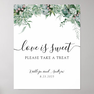 Poster L'amour est doux, prenez donc une friandise