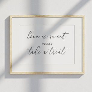 Poster L'amour est doux, prenez une friandise. Mariage en