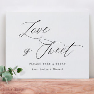 Poster L'amour est doux signe Mariage Élégante calligraph
