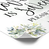 Poster L'amour est doux table de dessert mariage eucalypt (Coin)