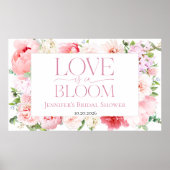 Poster L'amour est en fleur | Fête des mariées à cadre sa (Devant)