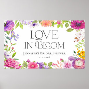 Poster L'amour est en fleurs Douce Fête de Mariage à l'