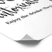 Poster L'amour est enivrant 8x10 Mariage Bar Sign (Coin)