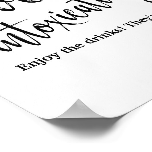 Poster L'amour est enivrant 8x10 Mariage Bar Sign (Coin)