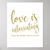 Poster L'amour est enivrant Parties scintillant 8x10 Mari (Devant)