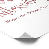 Poster L'amour est enivrant Rose Gold Parties scintillant (Coin)