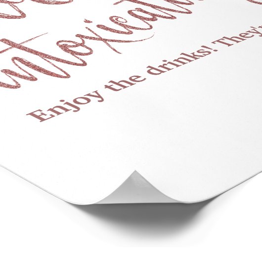 Poster L'amour est enivrant Rose Gold Parties scintillant (Coin)