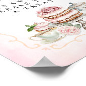 Poster L'amour est Fête des mariées sucrée Panneau de tab (Coin)