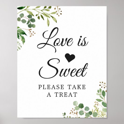Poster L'amour est feuilles de verdure d'eucalyptus doux (Devant)